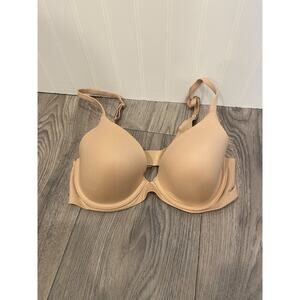 AERIE BRA REAL SUNNIE FULL COVERAGE LIGHTLY LINED BEIGE BRA 34C TSHIRT